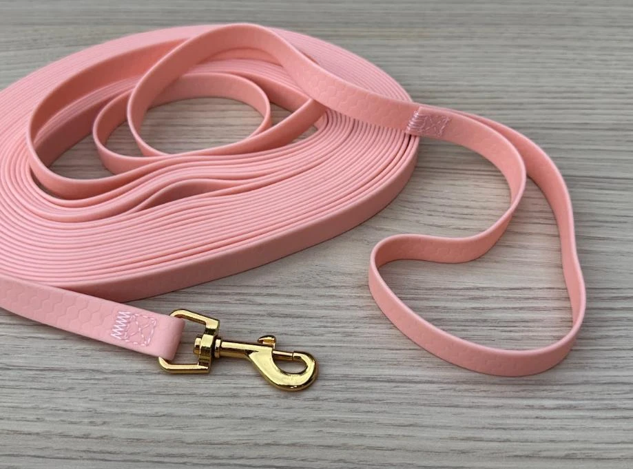 Longe 12M, en biothane hexa impermeable, ligera y resistente [rosa pálido] – photo 3